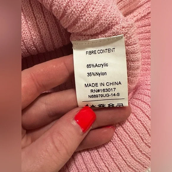 Princess Polly Pink Pember Off The Shoulder Knit Mini Dress Size M/L. NWT. - Picture 10 of 11